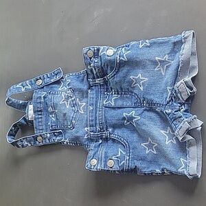 Toddlers' short overalls with white stars